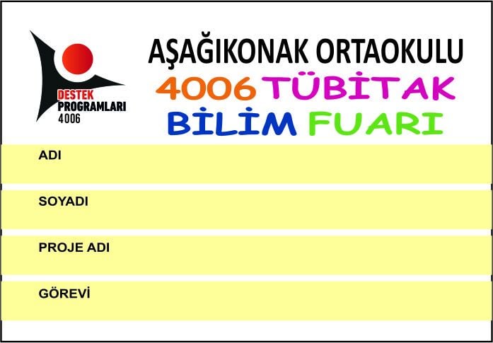 TÜBİTAK 4006 YAKA KARTI YK05